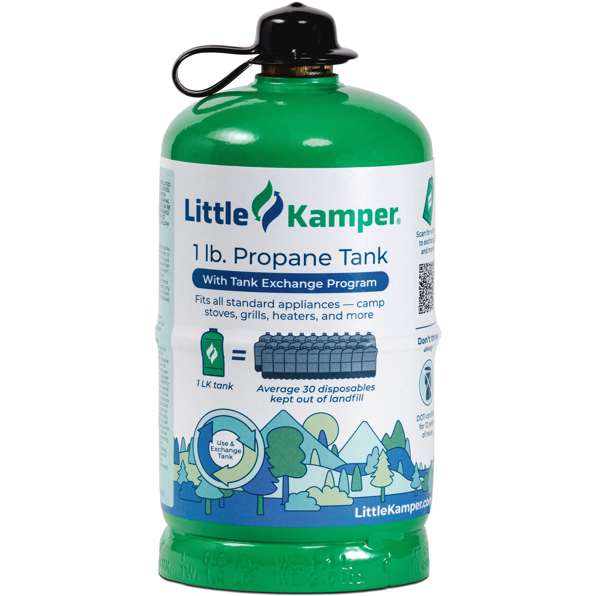 1 lb Refillable Propane Tank