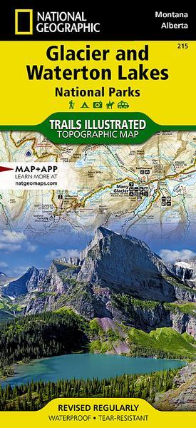 TI Glacier and Waterton Lakes National Parks Map