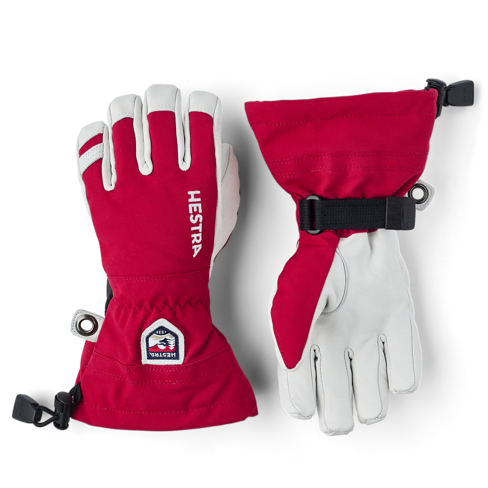Junior Army Leather Heli Ski Glove