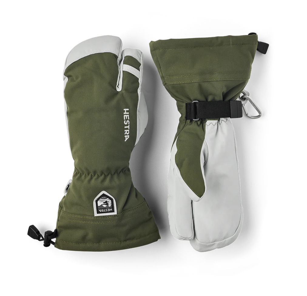 Army Leather Heli Ski 3-Finger Glove