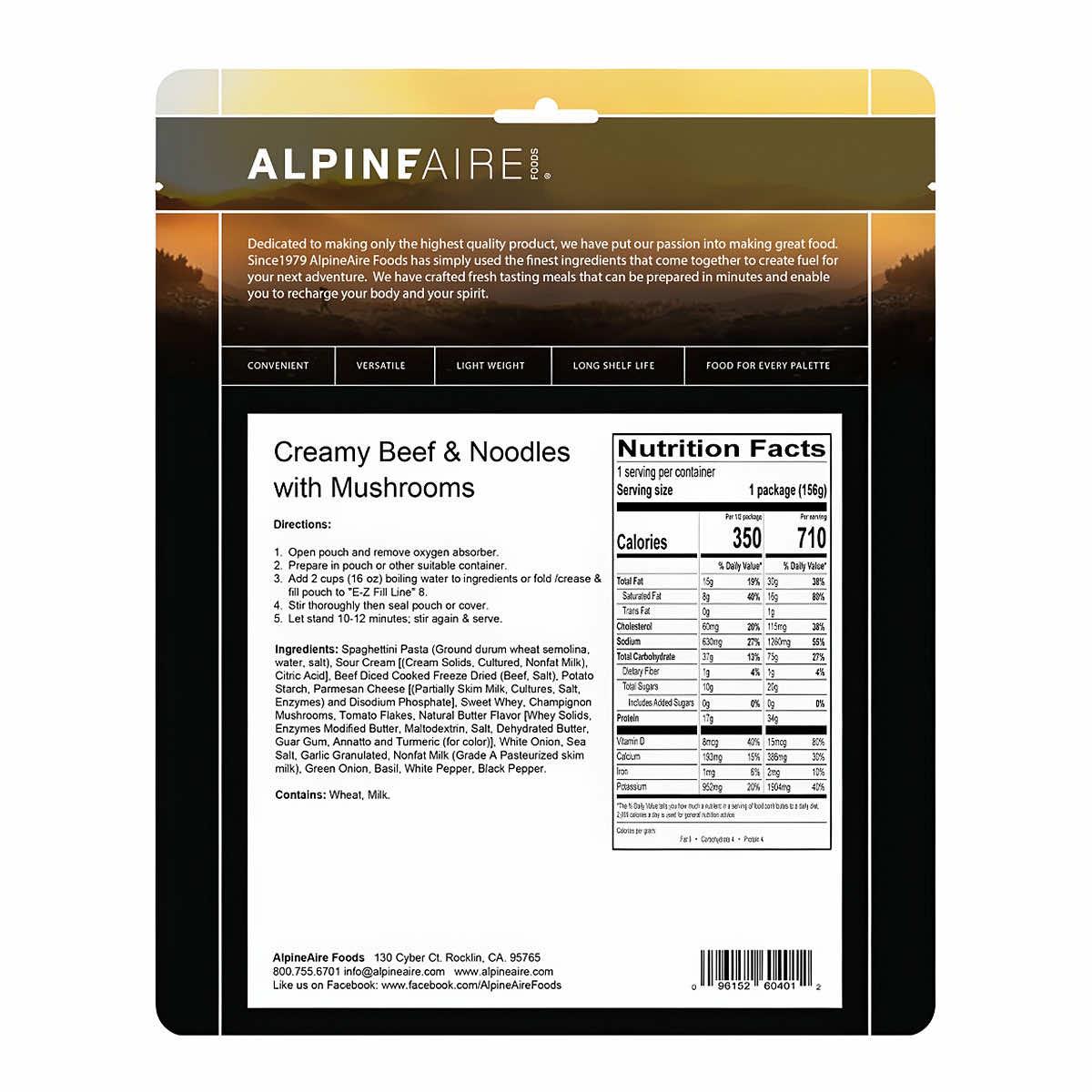 Creamy Beef  Noodles with Mushrooms