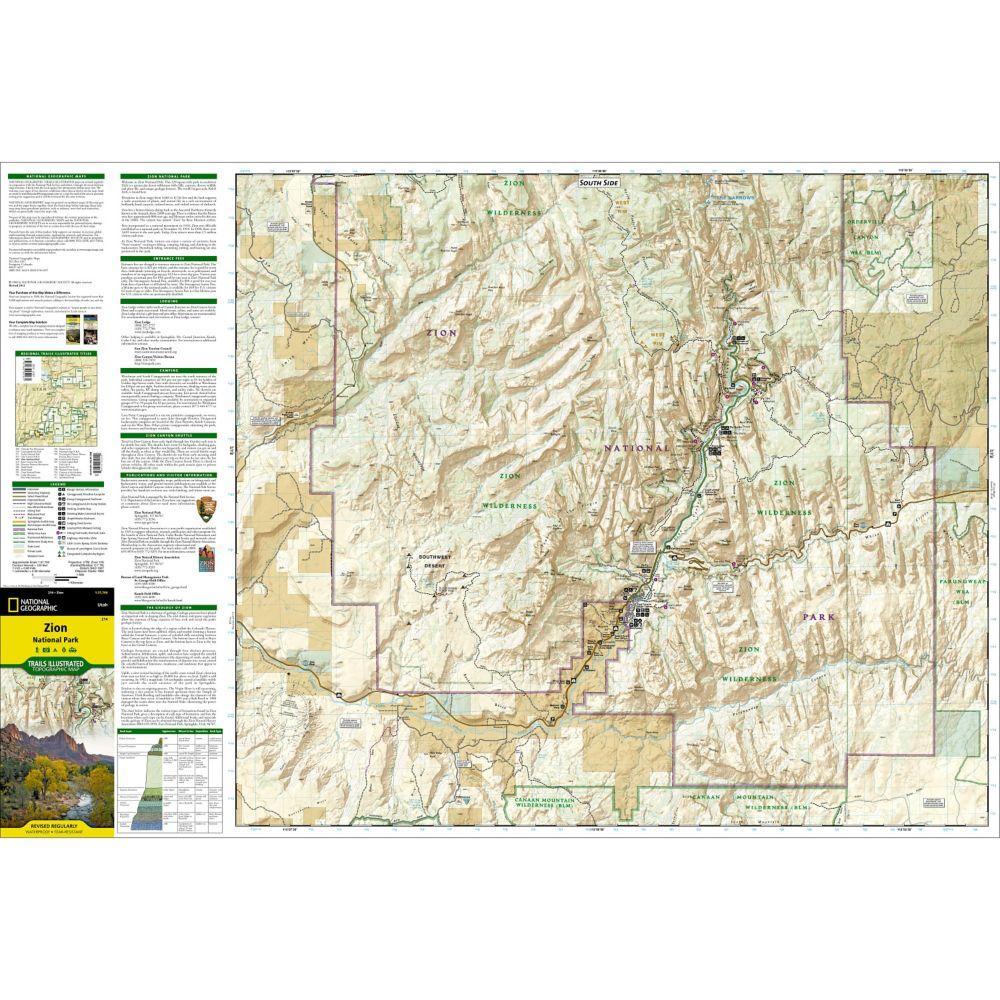 Zion National Park Trail Map