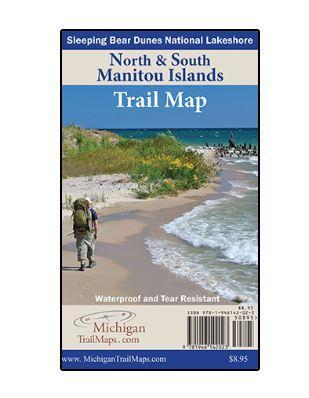 Waterproof North and South Manitou Island Map