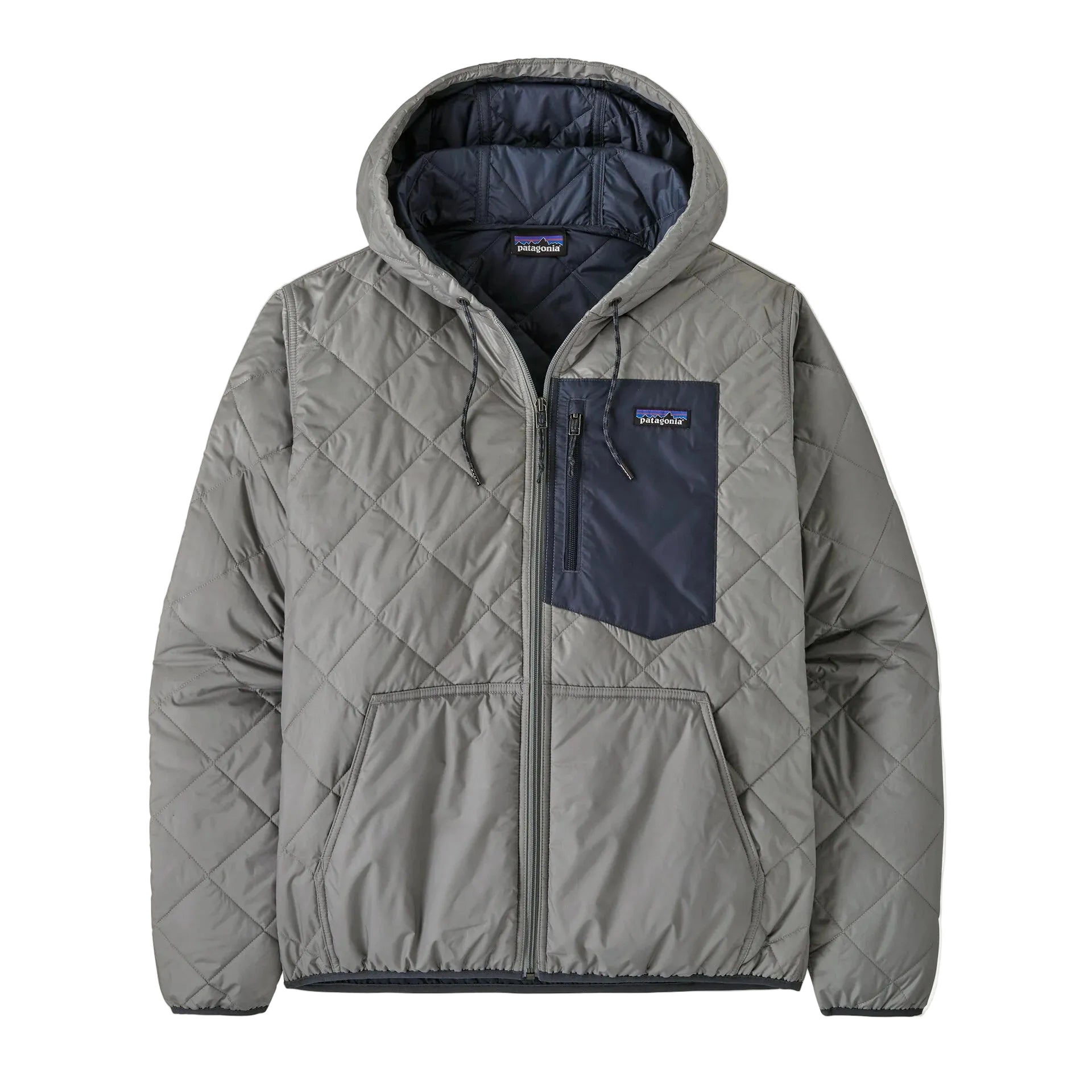 Mens Diamond Quilted Bomber Hoody