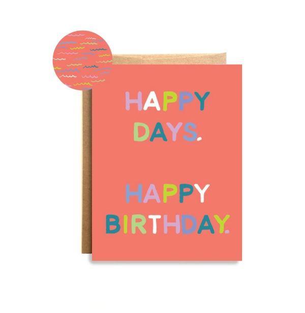 Happy Days Birthday Card