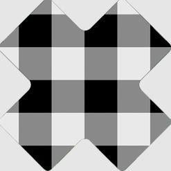 Buffalo Plaid Patch  Black