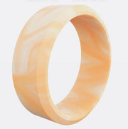 Modern Tangerine Quartz Silicone Ring