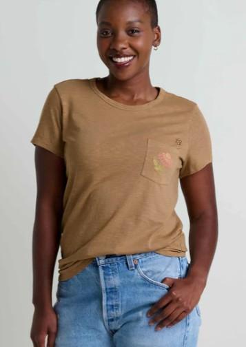 Womens Primo SS Crew Embroidered