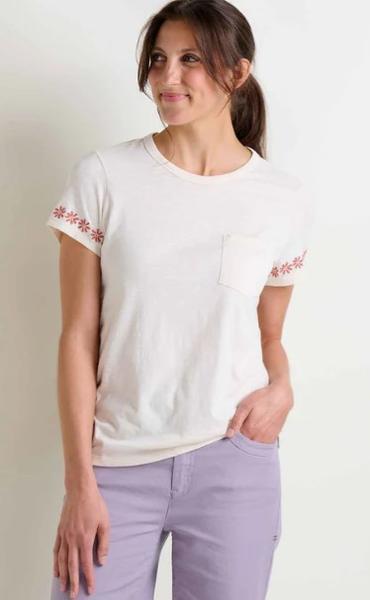 Womens Primo SS Crew Embroidered