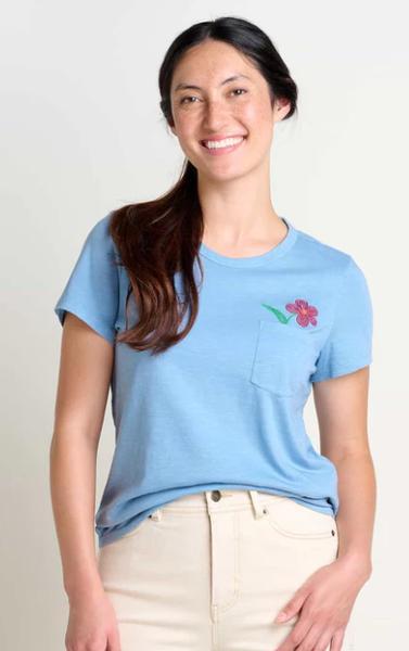 Womens Primo SS Crew Embroidered