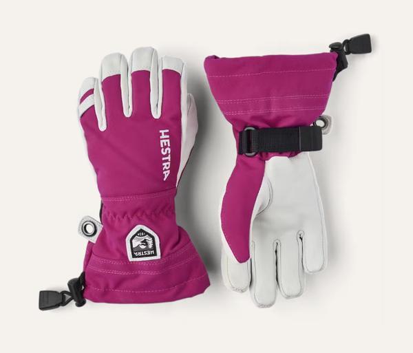Kids Army Leather Heli Ski Jr Glove
