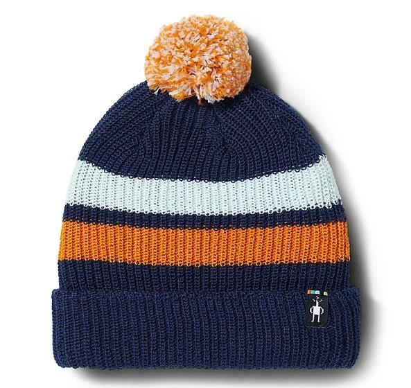 Kids Stripe Pom Beanie