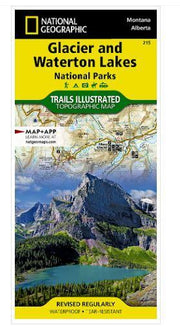 GlacierWaterton National Park Day Hikes Map