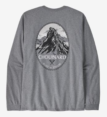 Mens Long Sleeved Chouinard Crest Responsibili Tee
