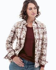 Womens Jordyn Organic Embroidered Snap Shirt