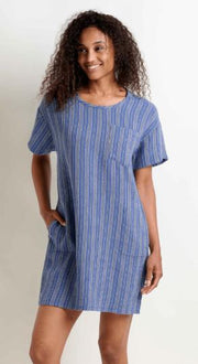 Womens Tate Double Weave SS Dress