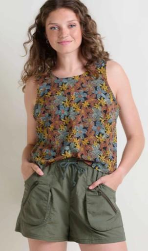 Womens Sunkissed Button Back Tank