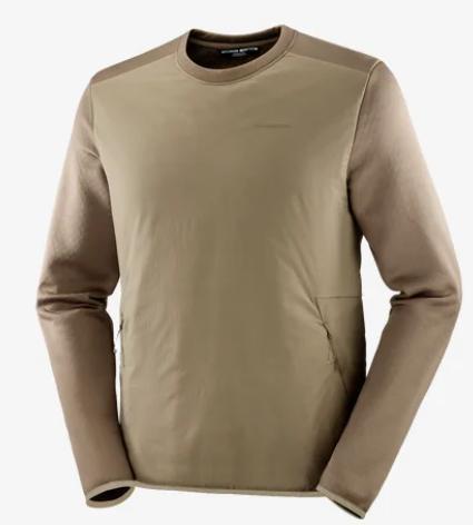 Mens Outline Warm Hybird Crewneck Pullover