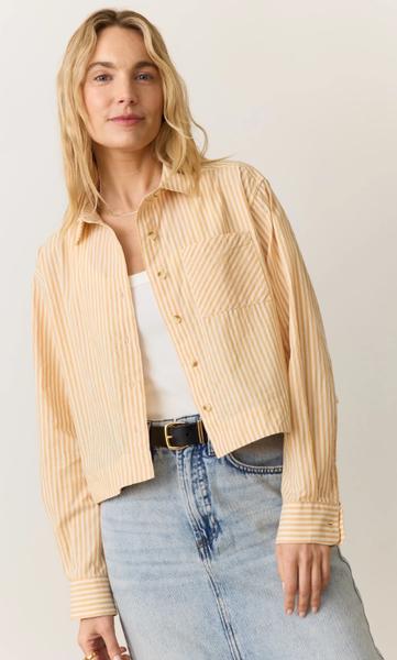 Mia Cropped Shirt in Cali Poplin