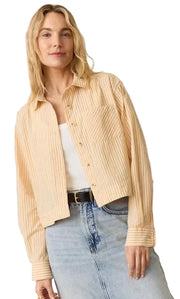 Mia Cropped Shirt in Cali Poplin - Bill & Paul's Sporthaus