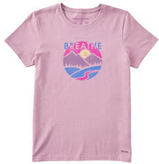Womens Breathe in the Mountains Short Sleeve Crusher Tee