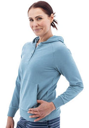 Womens Cassie Recycled Button Hoodie