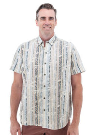 Mens Rory Overprint Striped Shirt - Bill & Paul's Sporthaus