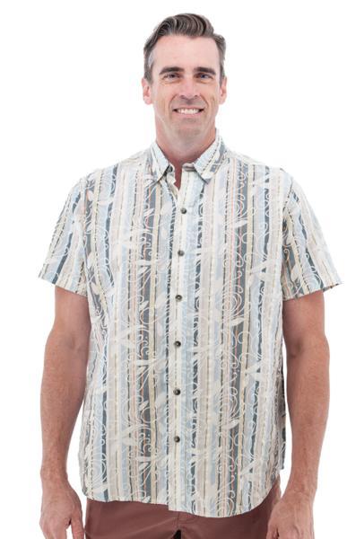 Mens Rory Overprint Striped Shirt