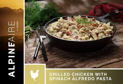 Grilled Chicken with Spinach Alfredo