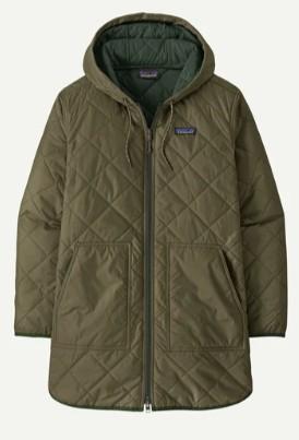 Womens Diamond Quilted Parka