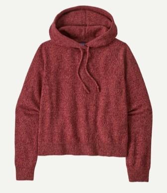 Womens Recycled WoolBlend Hooded Pullover Sweater