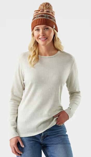 Womens Thermal Merino Rib Crew