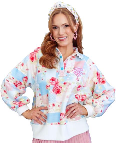 Women's Patchwork Floral Sweatshirt