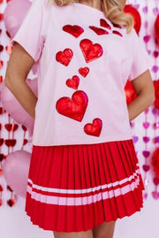 Women's Red Heart Sparkle Tee