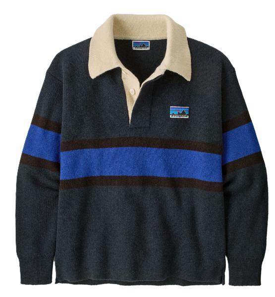 Men's Recycled Wool-Blend Rugby Sweater