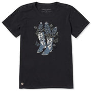 Women's Flower Boots with Flowers Short Sleeve