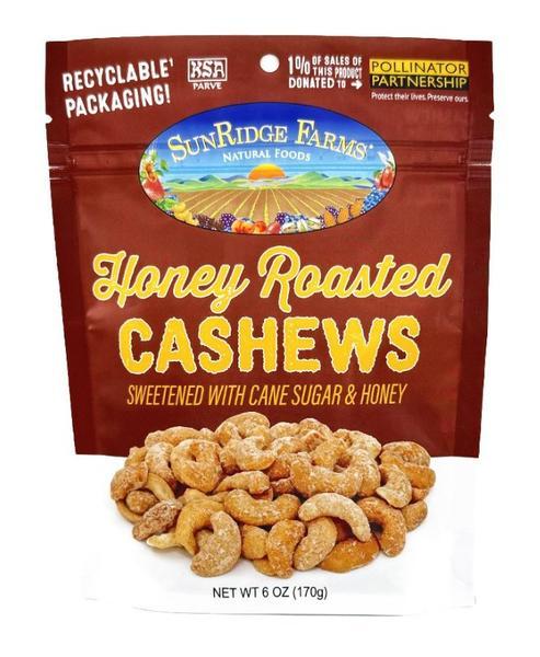 Honey Roasted Cashew Halves 6oz
