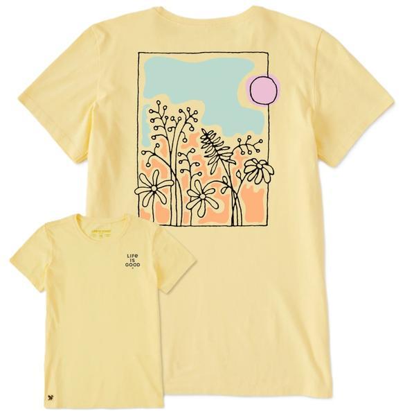 Women's Impressionist Flowers Short Sleeve