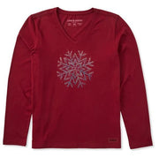 Women's Sparkle Snowflake Long Sleeve
