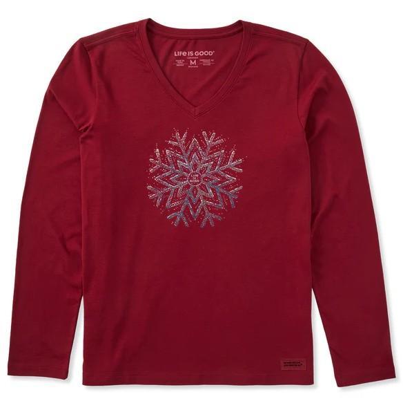 Women's Sparkle Snowflake Long Sleeve