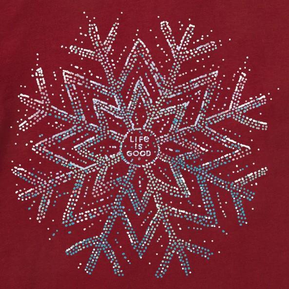 Women's Sparkle Snowflake Long Sleeve