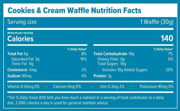 Gluten Free Organic Waffle - Cookies & Cream
