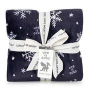 Snowflakes Plush Throw Blanket