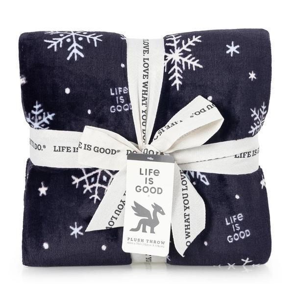 Snowflakes Plush Throw Blanket