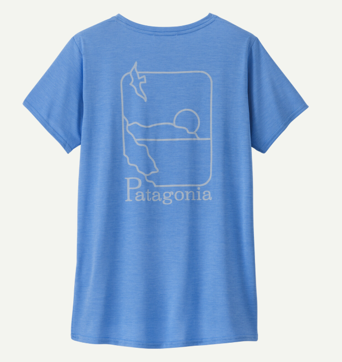 Womens Capilene Cool Daily Graphic Shirt  Waters