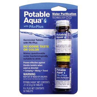 Potable Aqua with PA Drinking Water Germicidal Tablets