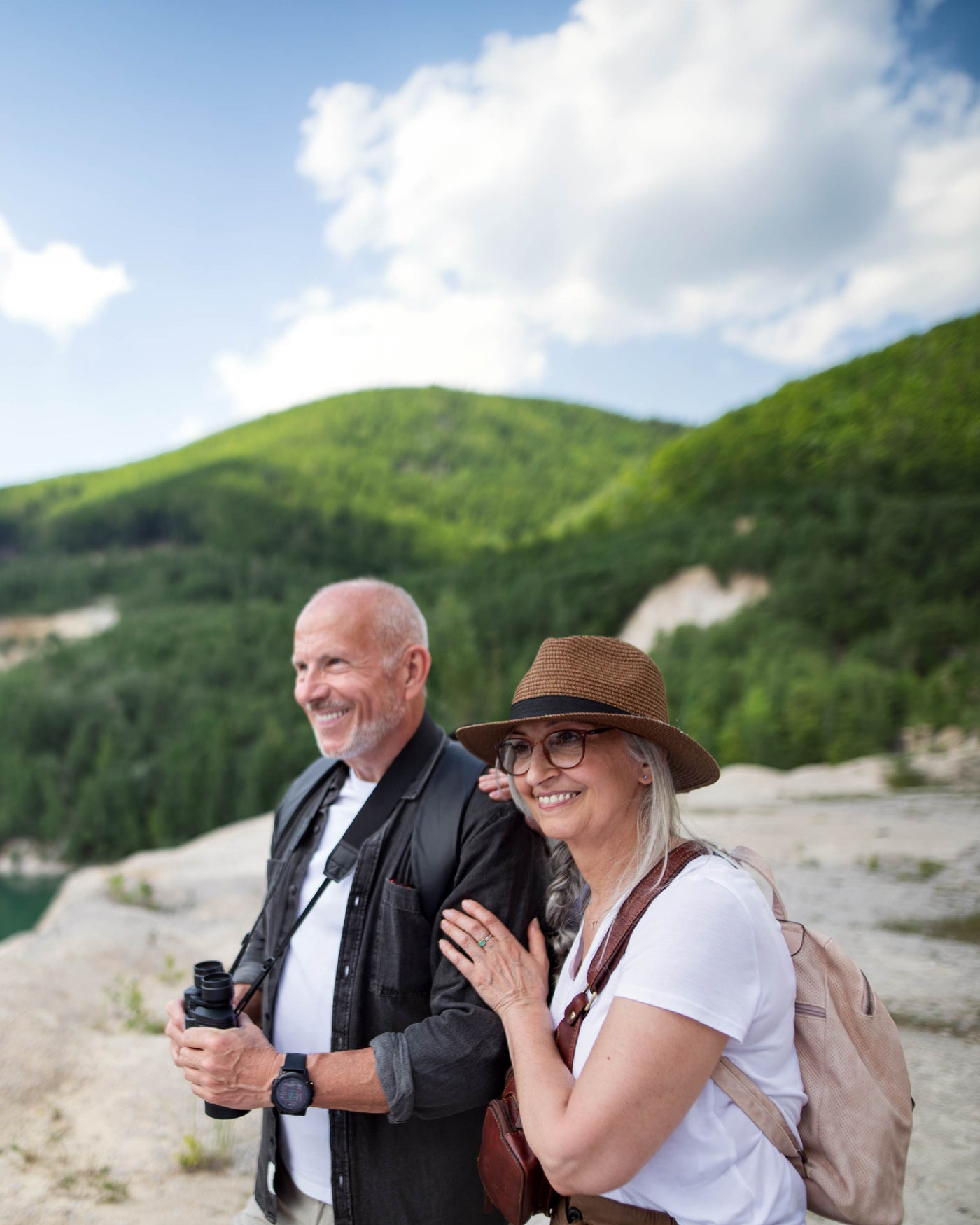 Family Hiking in the mountains