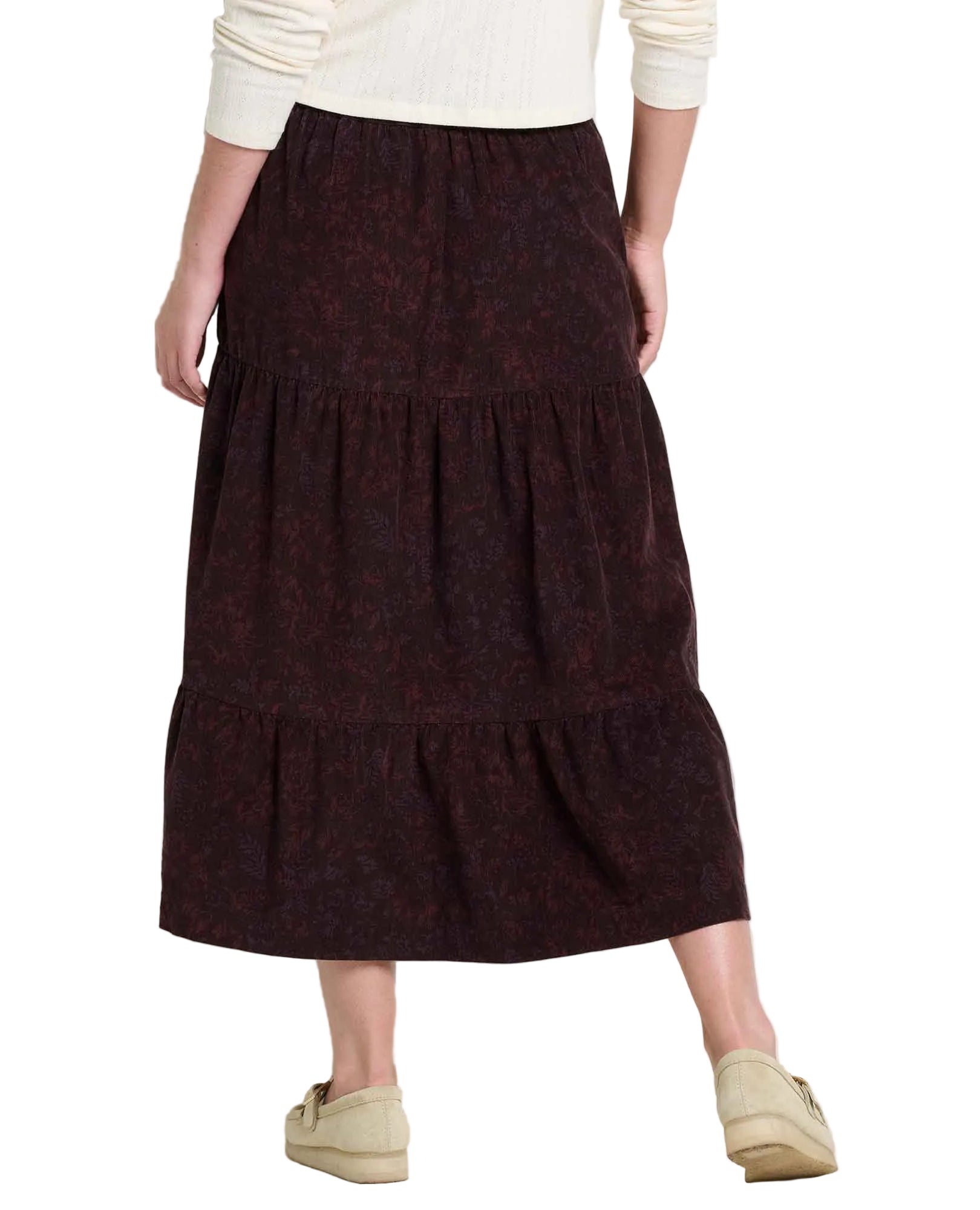 Women's Cattail Corduroy Tiered Midi Skirt