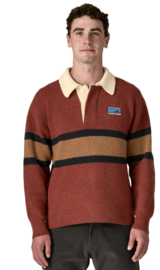 Men's Recycled Wool-Blend Rugby Sweater