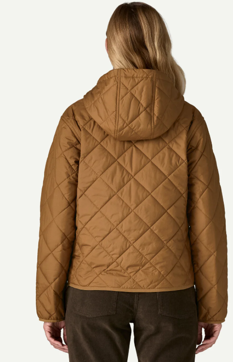 Womens Diamond Quilted Bomber Hoody